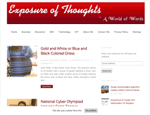 Tablet Screenshot of exposureofthoughts.com